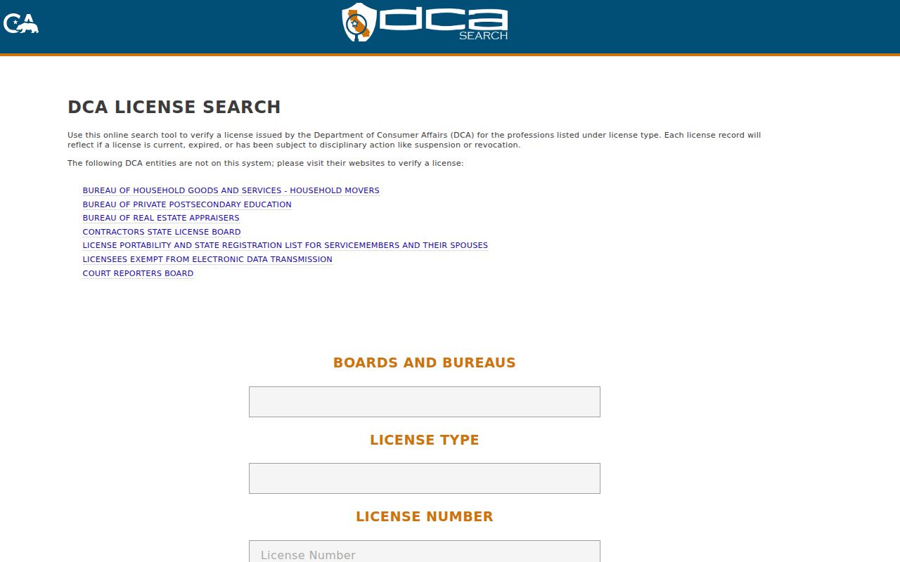Moorpark people search using California professional license records