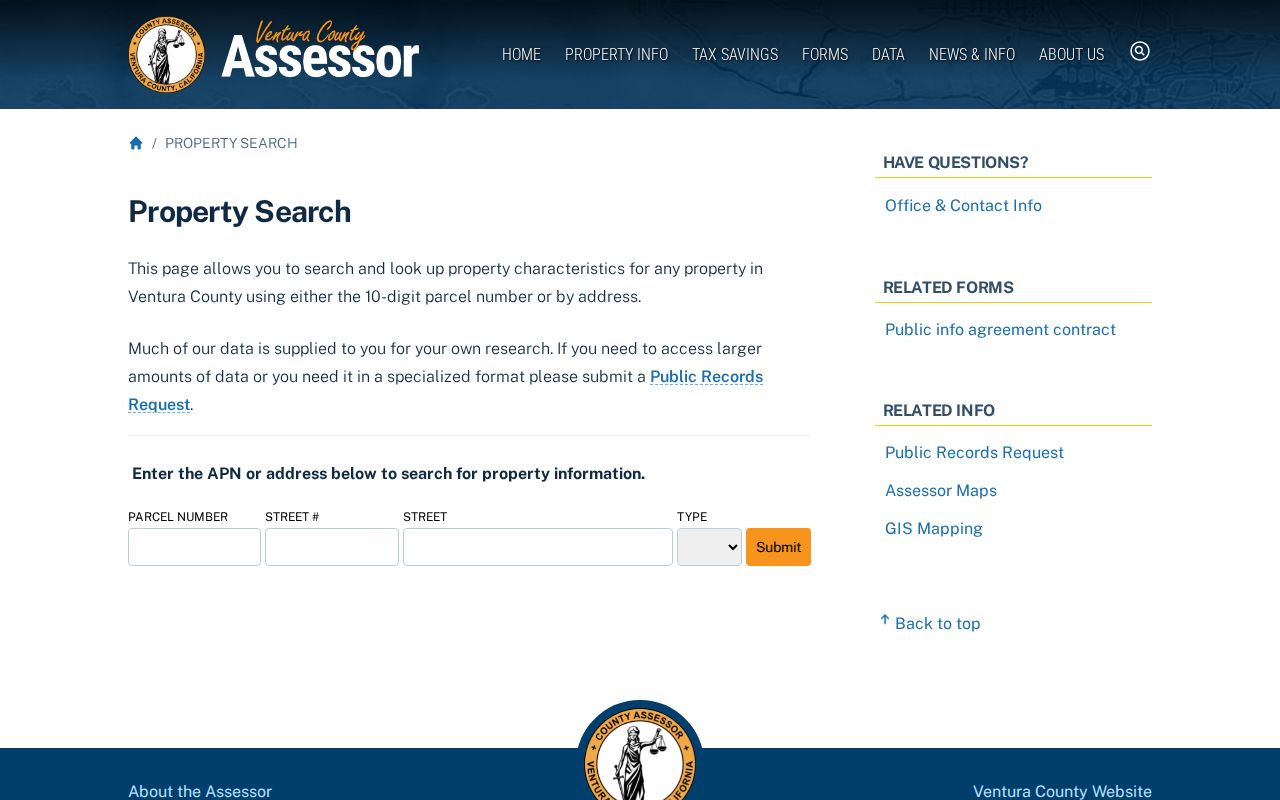 Moorpark people search using Ventura County assessor property fields