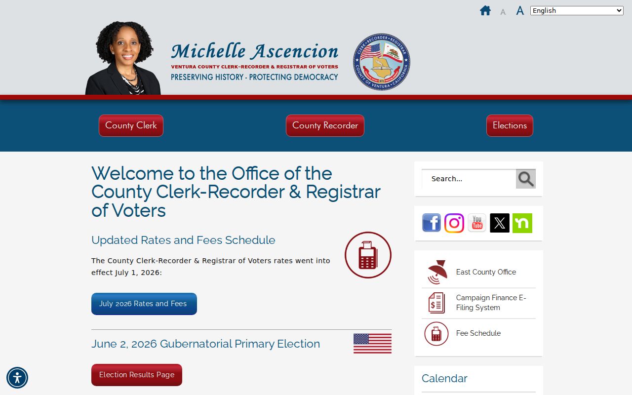 Moorpark records access on the Ventura County Clerk-Recorder website